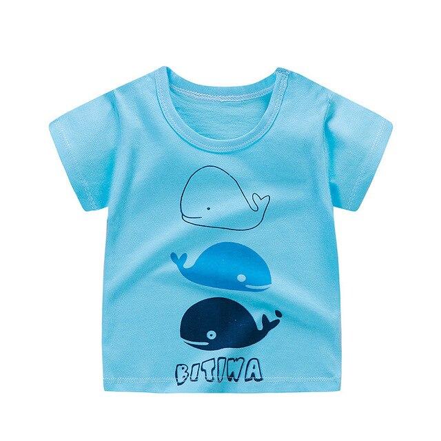 [Unini-yun]Fashion Cotton Spaceship Boys Girls T-Shirts Children Kids Cartoon Print T shirts Baby Child Tops Clothing Tee 6M-7T