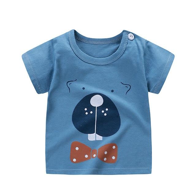 [Unini-yun]Fashion Cotton Spaceship Boys Girls T-Shirts Children Kids Cartoon Print T shirts Baby Child Tops Clothing Tee 6M-7T