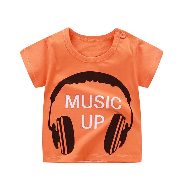 [Unini-yun]Fashion Cotton Spaceship Boys Girls T-Shirts Children Kids Cartoon Print T shirts Baby Child Tops Clothing Tee 6M-7T