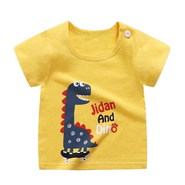 [Unini-yun]Fashion Cotton Spaceship Boys Girls T-Shirts Children Kids Cartoon Print T shirts Baby Child Tops Clothing Tee 6M-7T