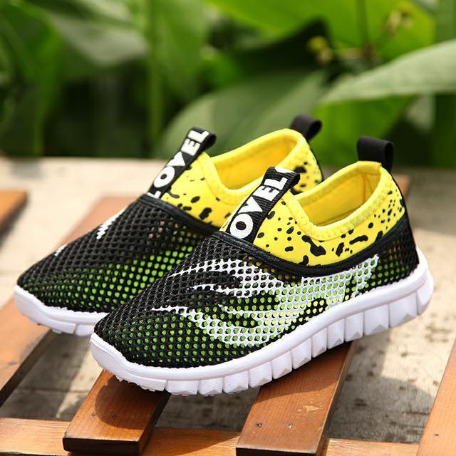 Summer 2020 Children's Sports Net Shoes Spring Boys And Girls Openwork Net Shoes Fashion Mesh Breathable Casual Shoes Rubber New