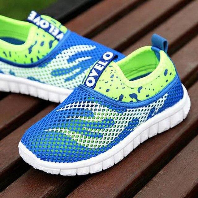 Summer 2020 Children's Sports Net Shoes Spring Boys And Girls Openwork Net Shoes Fashion Mesh Breathable Casual Shoes Rubber New