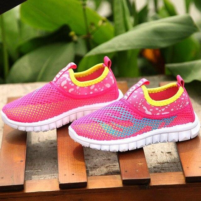 Summer 2020 Children's Sports Net Shoes Spring Boys And Girls Openwork Net Shoes Fashion Mesh Breathable Casual Shoes Rubber New