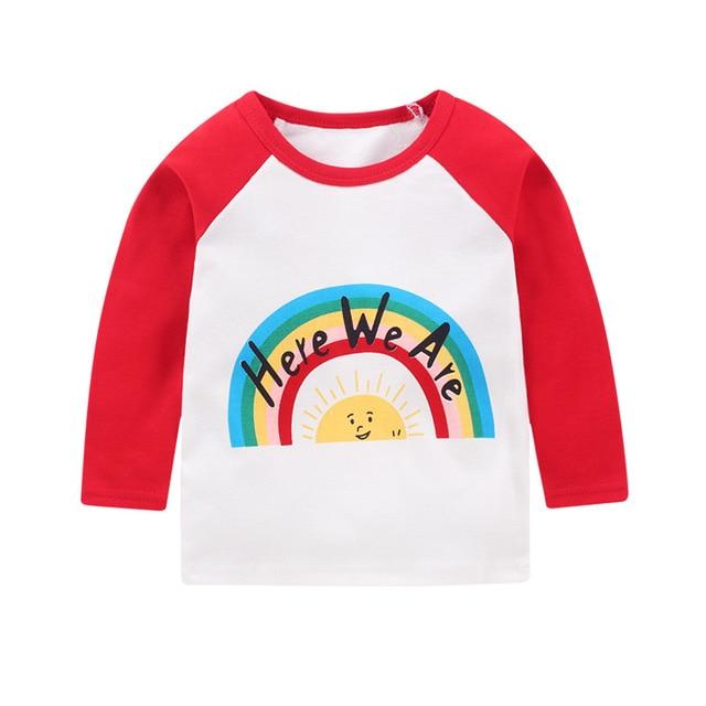 New Arrivel Striped Baby Girls Cotton Long Sleeve T-shirt 12M-8Year Autumn Children Clothing Blouse Tops Boys Long Sleeve Tops