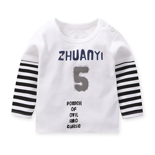 New Arrivel Striped Baby Girls Cotton Long Sleeve T-shirt 12M-8Year Autumn Children Clothing Blouse Tops Boys Long Sleeve Tops
