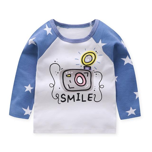 New Arrivel Striped Baby Girls Cotton Long Sleeve T-shirt 12M-8Year Autumn Children Clothing Blouse Tops Boys Long Sleeve Tops