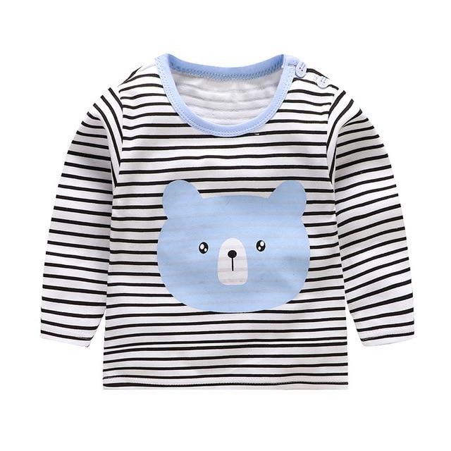 New Arrivel Striped Baby Girls Cotton Long Sleeve T-shirt 12M-8Year Autumn Children Clothing Blouse Tops Boys Long Sleeve Tops