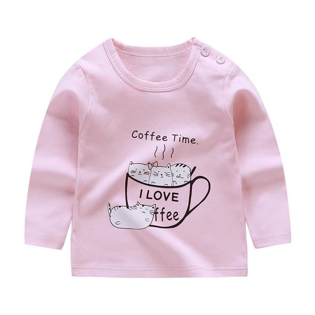 New Arrivel Striped Baby Girls Cotton Long Sleeve T-shirt 12M-8Year Autumn Children Clothing Blouse Tops Boys Long Sleeve Tops