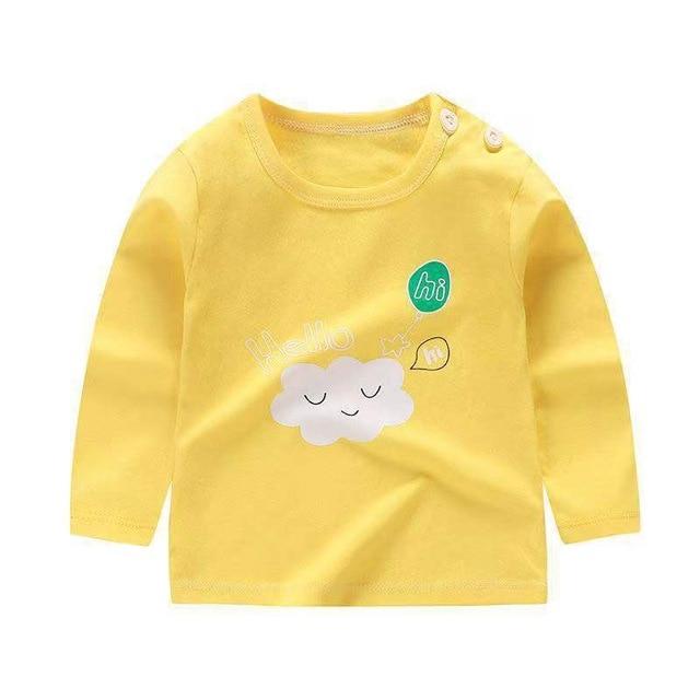 New Arrivel Striped Baby Girls Cotton Long Sleeve T-shirt 12M-8Year Autumn Children Clothing Blouse Tops Boys Long Sleeve Tops