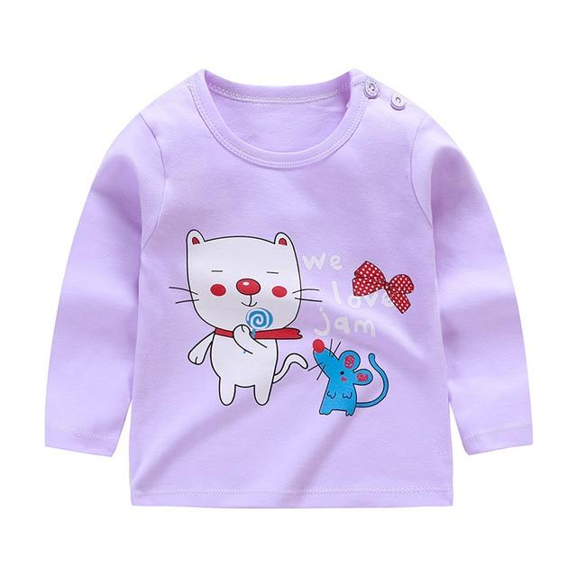 New Arrivel Striped Baby Girls Cotton Long Sleeve T-shirt 12M-8Year Autumn Children Clothing Blouse Tops Boys Long Sleeve Tops
