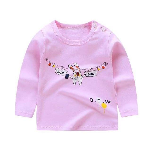 New Arrivel Striped Baby Girls Cotton Long Sleeve T-shirt 12M-8Year Autumn Children Clothing Blouse Tops Boys Long Sleeve Tops