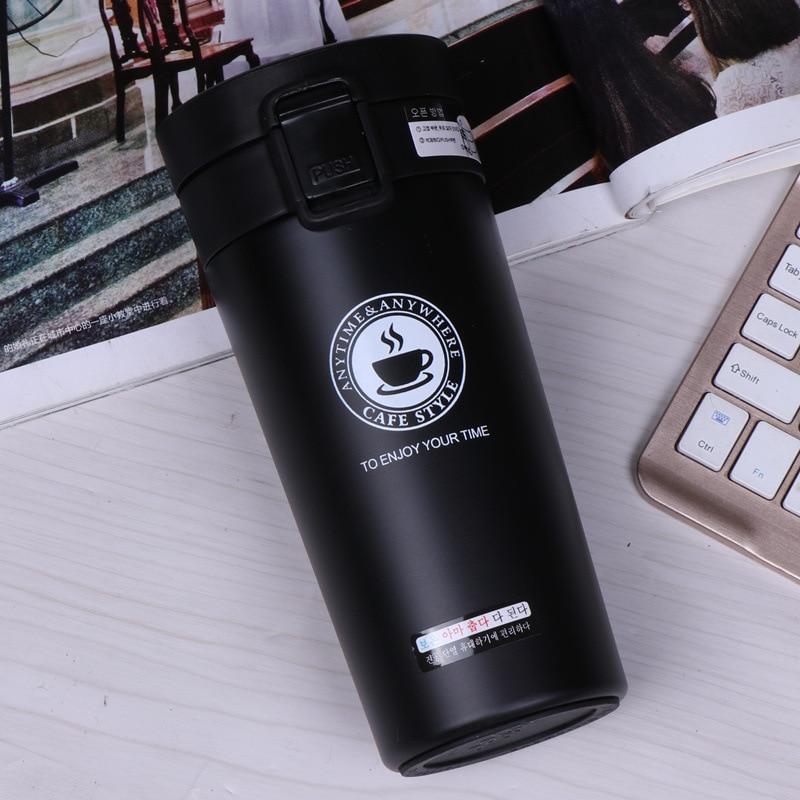 New 380ml Portable Travel Coffee Mug Vacuum Flask Thermo Water Bottle Car Mug Thermocup Stainless Steel  Tumbler Cup#9